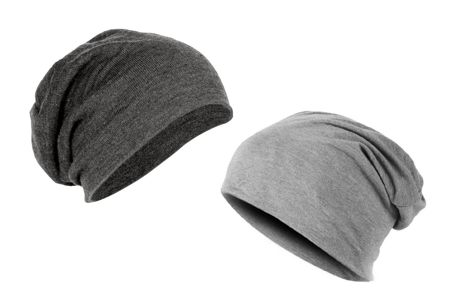 Unisex Cotton Beanie Cap (CA-LCA_Grey and Charcoal Grey) (Pack of 2)-image-45