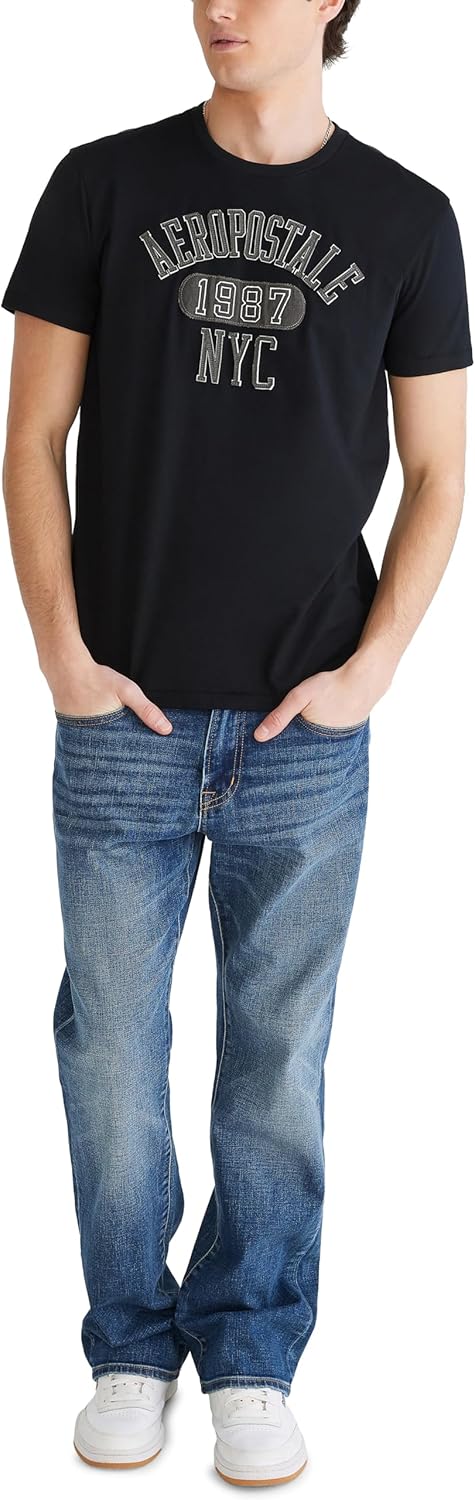 Aeropostale Men's Arch Logo Short Sleeve Tee - Image 4