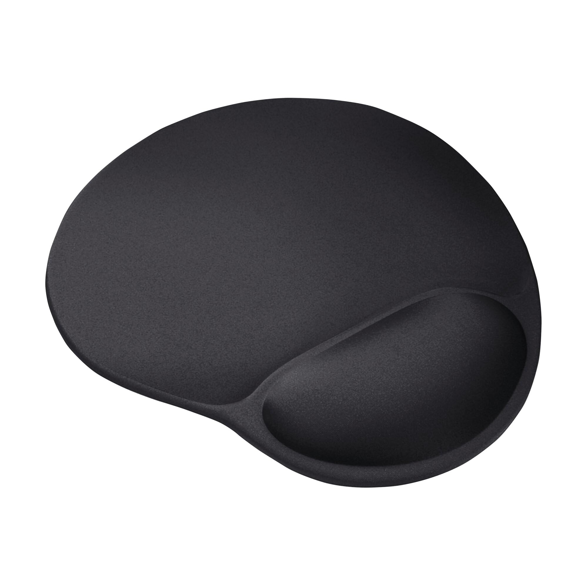 Trust Bigfoot Alfombrilla para Ratón Ergonómica con Reposamuñecas de Gel, Base Antideslizante, Mouse Pad con Superficie de Microfibra para Ordenador, PC, Portátil - Negro