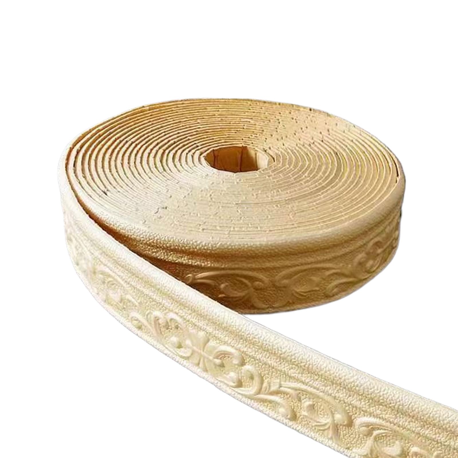 Samoprzylepna listwa przypodłogowa z elastycznej pianki — listwa przypodłogowa o długości 9,2 m i szerokości 7,8 cm do dekoracji domu, biura i majsterkowania(Gold)