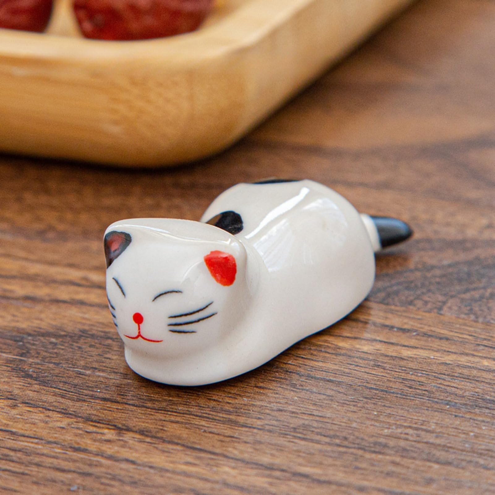 Amazon.co.jp: 猫箸置き 幸運な猫 ラッキーキャット ペンレスト箸置き 