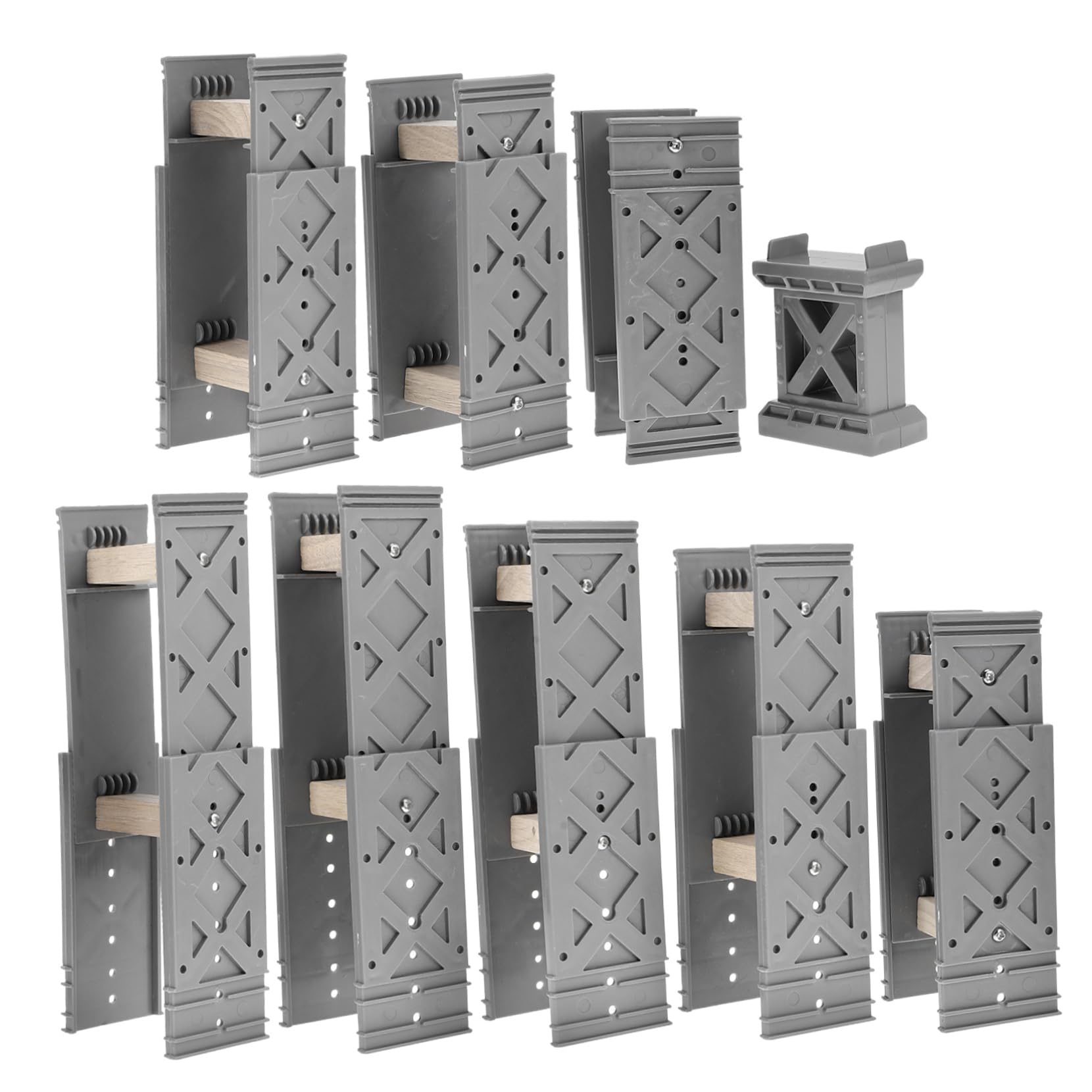 KICHOUSE Track Bridge Pier Toys 9pcs Play Bridge Pier Supports for Creative Building and Educational Fun