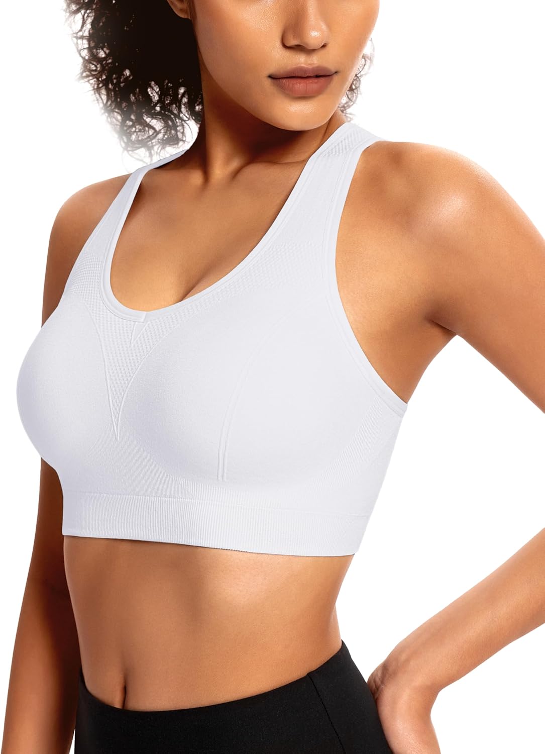 AENLLEY Padded Racerback Sports Bras for Women - Breathable Medium Support for Yoga Gym Workout Fitness - Image 5