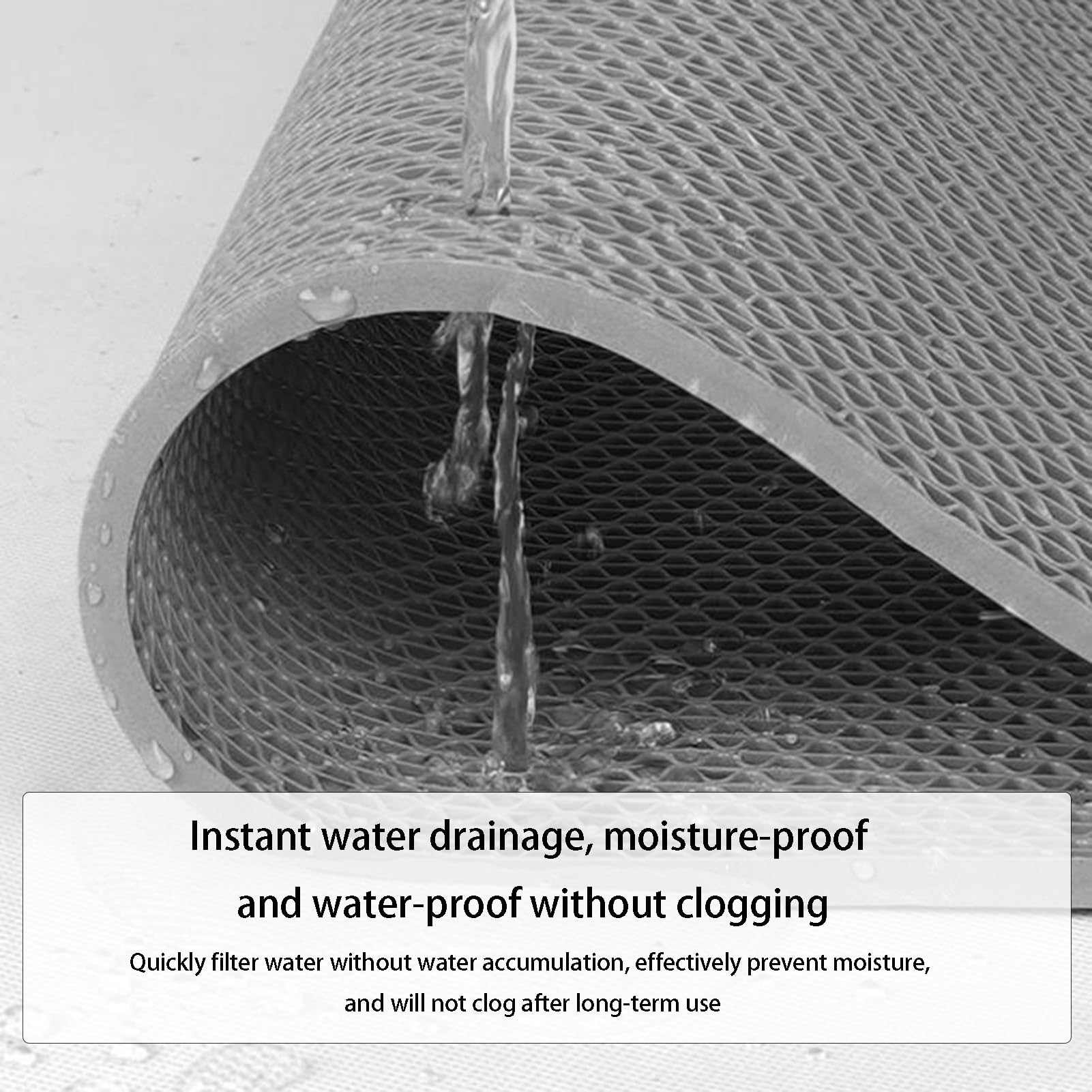 Tappetino antiscivolo in PVC per drenaggio, 5 mm di spessore, impermeabile, per bagno, piscina, cucina, uso commerciale