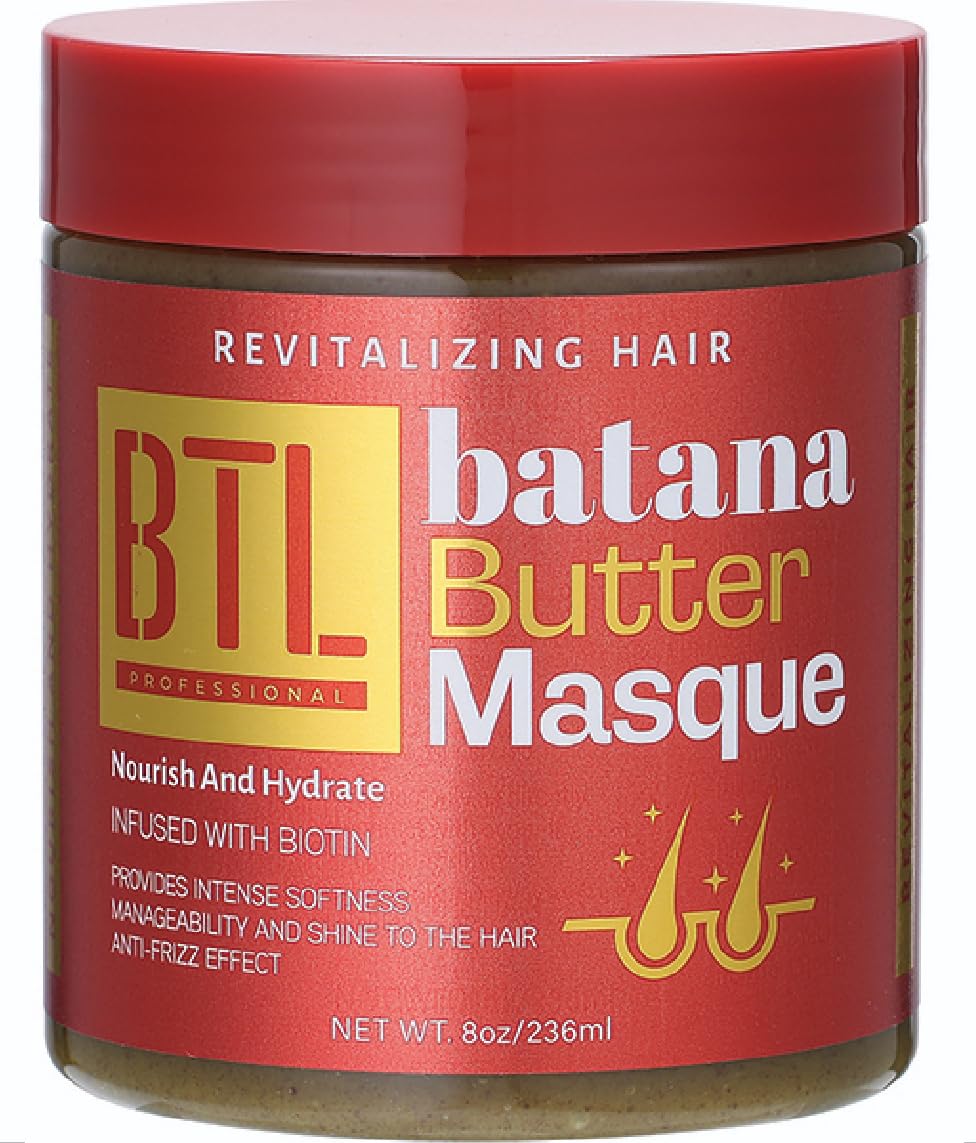 BTL Batana Butter Hair Masque | Infused with Biotin | Provides Intense Softness | Anti-Frizz Effect | 8oz