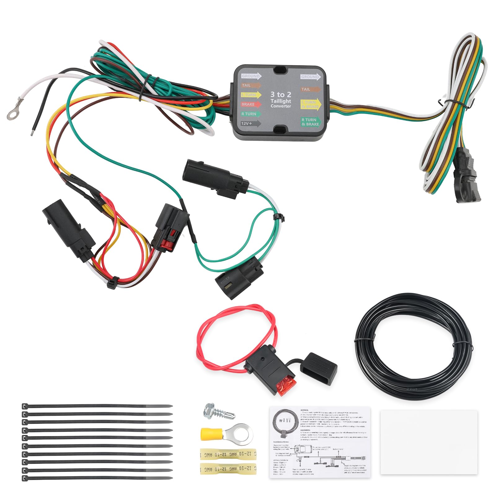 WATERWICH 4-Pin Trailer Wiring Harness Compatible with Ford Escape 2013-2016 Replacement for 56335 Trailer Wiring