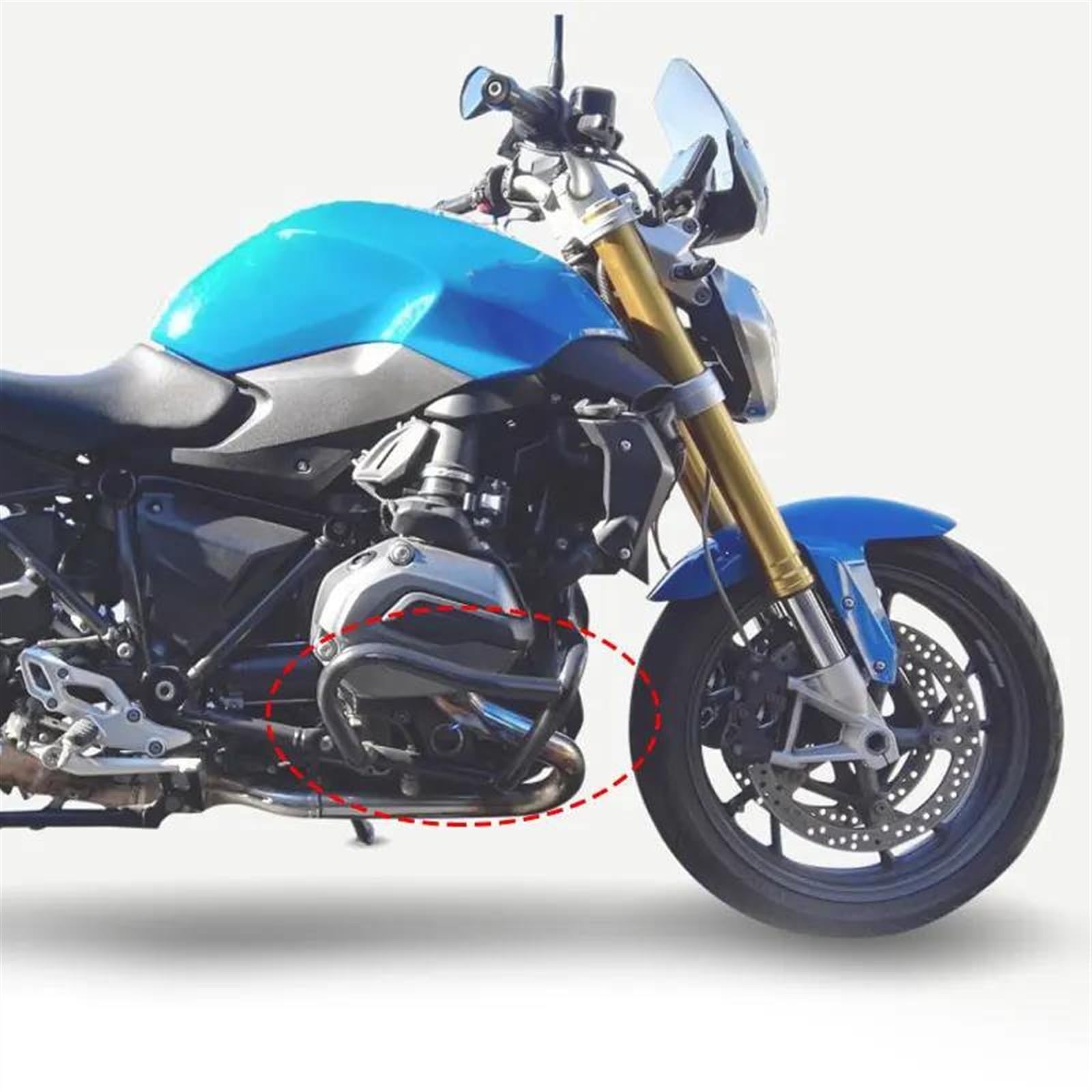 SKINII Defensa Protector De Motor Protector Motor Carretera Motocicleta Barras De Choque Protector De Marco De Jaula Acrobacias para para R1200 RS para R1200 R 2015-2018 Topes Anticaida Moto