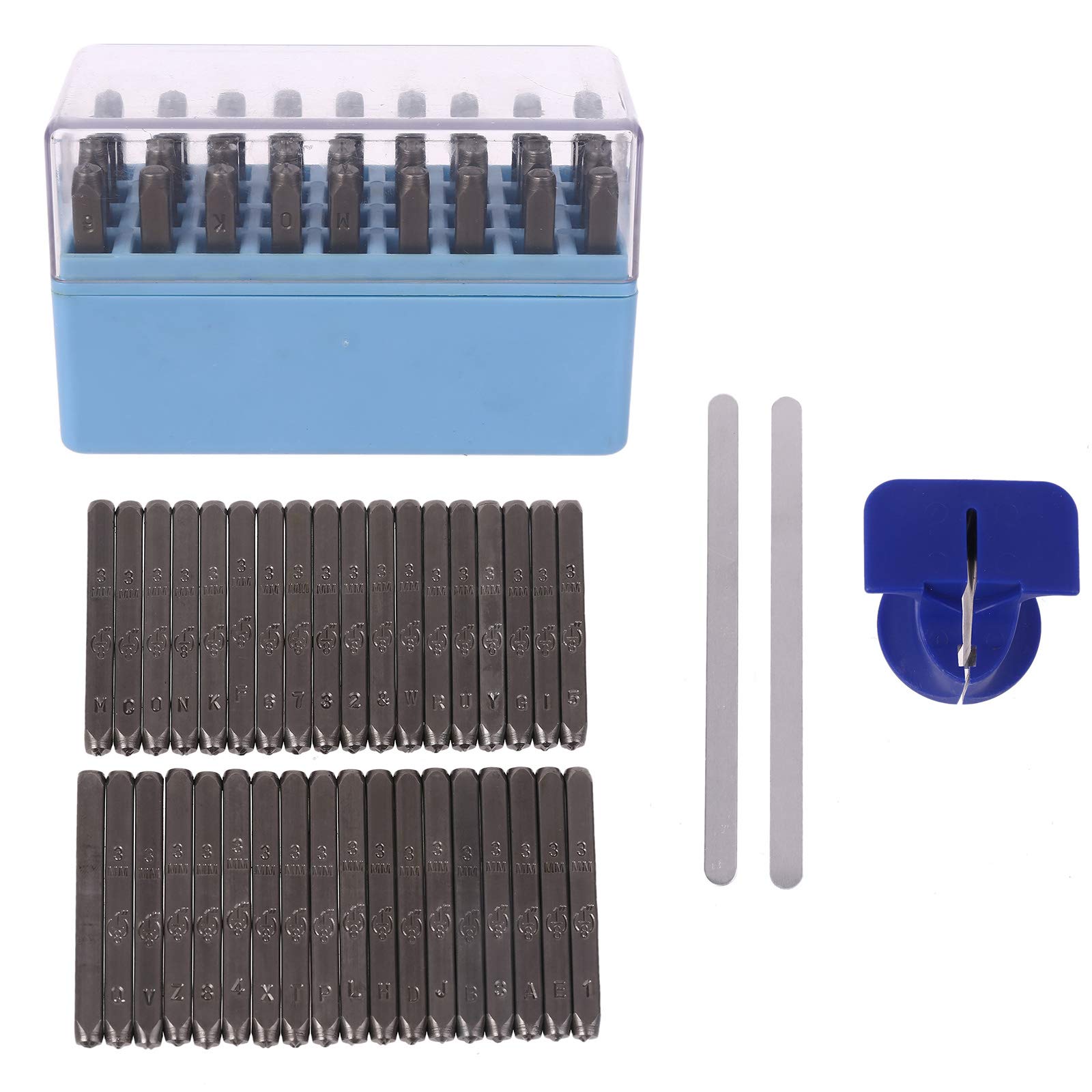 36-teiliges Metall-Stempel-Set mit Zahlen-Buchstabe zum Bedrucken von Metallrollenstempeln