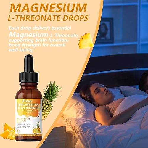 Miniatura 8 de Magnesio L-Threonate Gotas Líquidas Restaurar Salud Niveles de Magnesio Apoyo Cardiovascular Promover el Sueño Reconfortable Relajar Sabor Piña 2.0