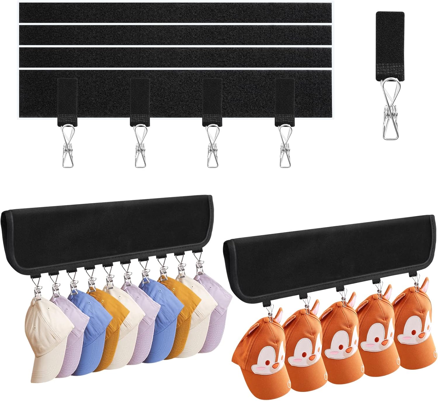 超熱 キャップハンガー ホワイト 10個 ラック 帽子掛け 収納 ホルダー フック hotelpartner.al