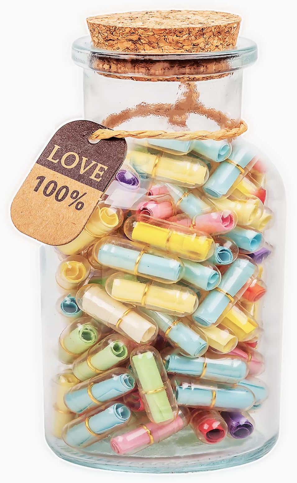 capsule letters message in a bottle/happy pills notes/cute stuff/love pills-Cute Gifts for Boyfriend/Girlfriend (100pcs)