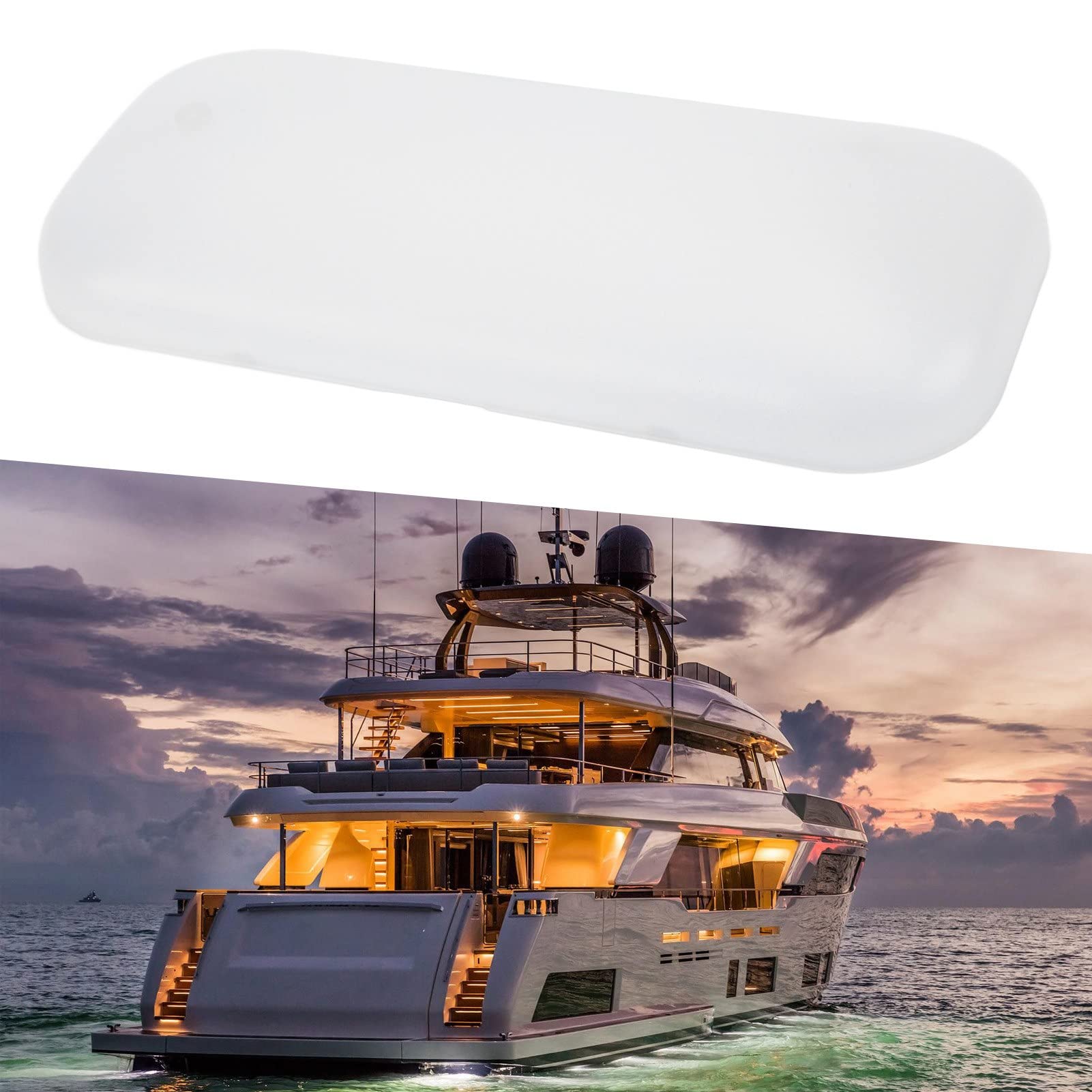 Luci a LED per interni RV 12V, luce bianca calda a forma ovale 3000K, lampada da tetto 500LM per camper, camion, rimorchio, barca(With Swich)
