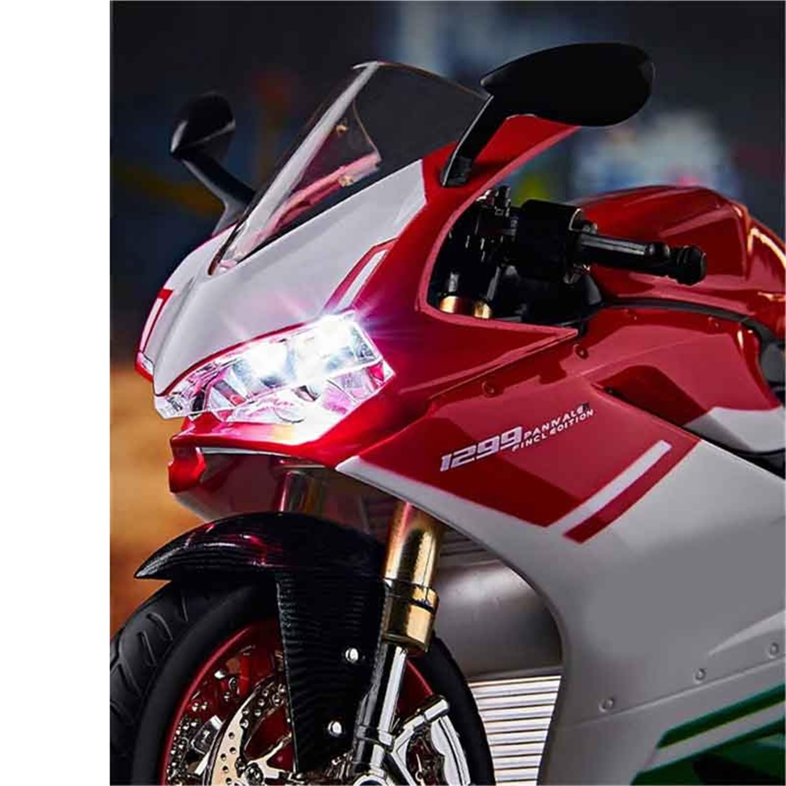 Für Ducati 1199 Panigale Legierung Racing Motorrad Modell Diecast Track Sport Sound Licht Mit Spray Kinder Spielzeug Schlüssel Starten 1:9
