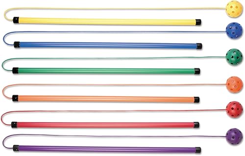 Champion Sports Juego de giros y saltos paquete de 6 cuerdas de salto de salto arcoíris para niños fitness y diversión