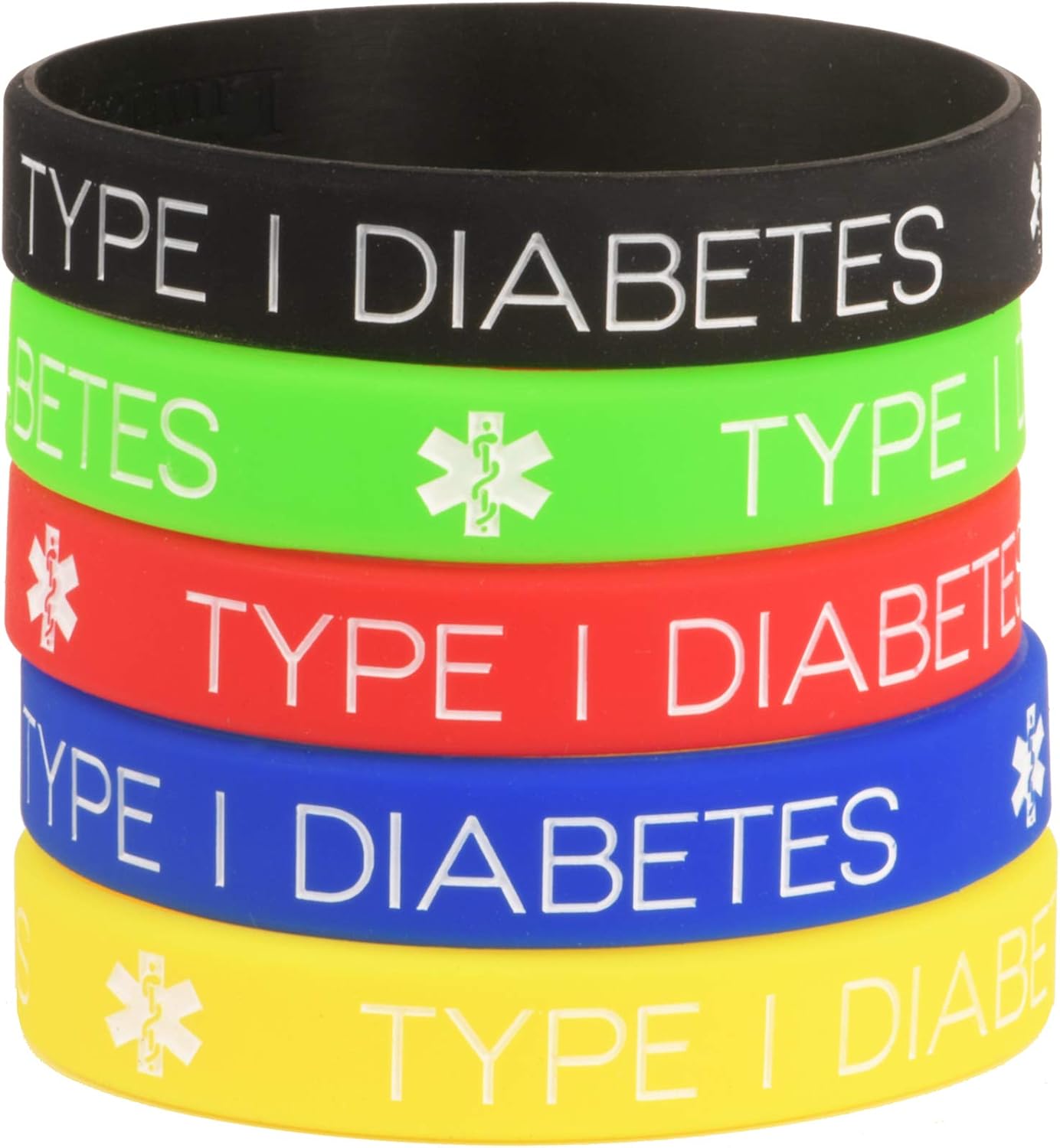 LinnaLove Medical Alert ID Bracelet Silicone ID Wristbands for women and men