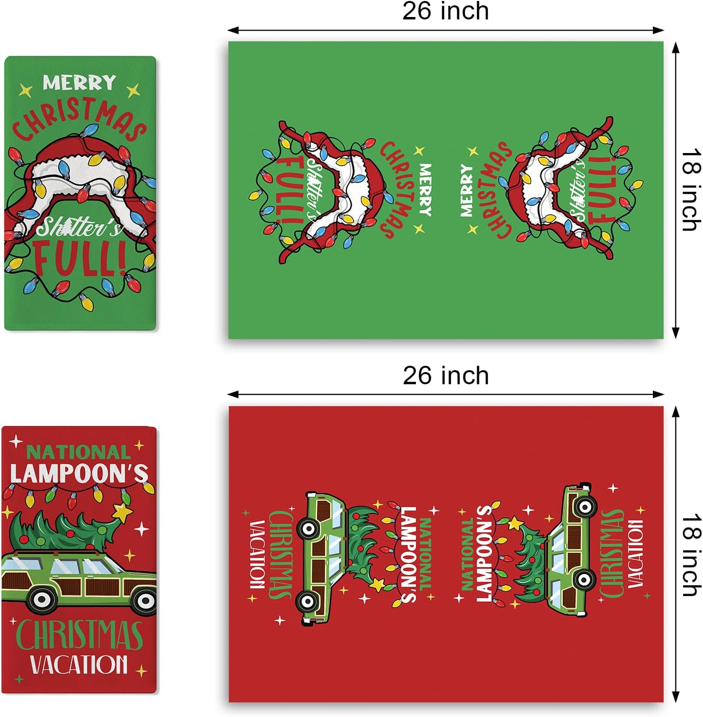National Lampoon's Christmas Vacation Kitchen Dish Towels Set of 2
