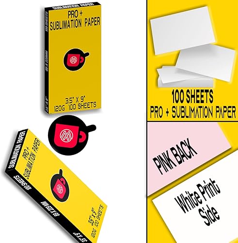 Miniatura 10 de Papel de sublimación  Papel de transferencia de calor, 100 hojas de 4.23 ozm para cualquier impresora de inyección de tinta Epson HP Canon Sawgrass