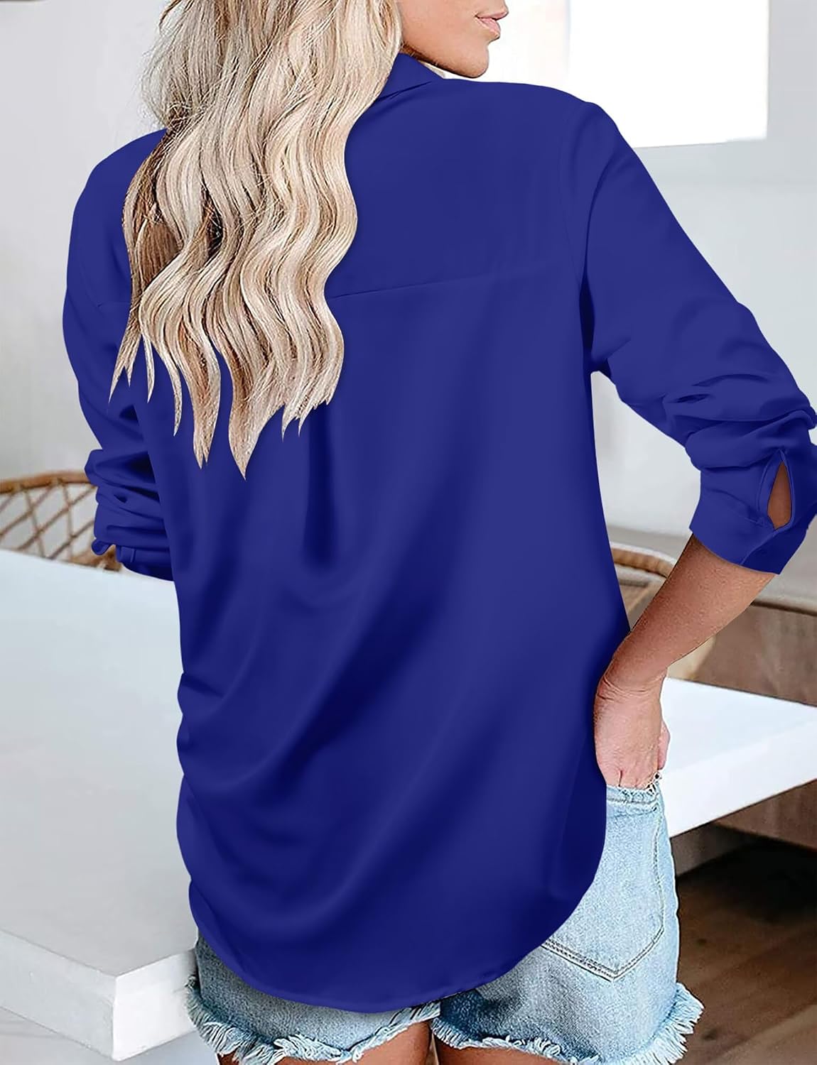 Magritta Women's Shirts Fashion Long Sleeve Tops Button Down Blouses image 5