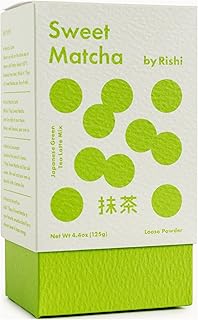 Rishi Tea Sweet Matcha - Organic Japanese Sweetened Green Tea Powder for Cafe-Quality Matcha Drinks, Hot or Iced - 4.4 Ounces (Pack of 1)