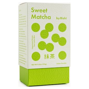 Rishi Tea Sweet Matcha - Organic Japanese Sweetened Green Tea Powder for Cafe-Quality Matcha Drinks, Hot or Iced - 4.4 Ounces Pack of 1