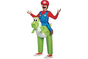 Kids Costume: Mario Riding Yoshi, One Color, One Size Child