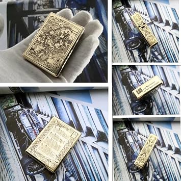 Zorro 912 Deep Carved Brass Kerosene Lighter Heavy Armor Design, Windproof, Includes Special Engraving, Vintage Collectible 912 qs