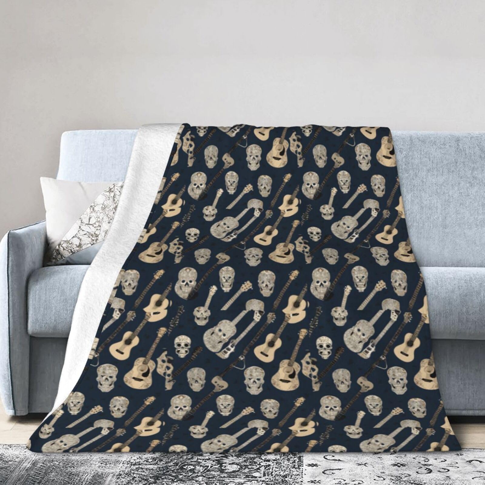 Couverture tête de mort mexicaine le cadeau original en flanelle pour vos proches