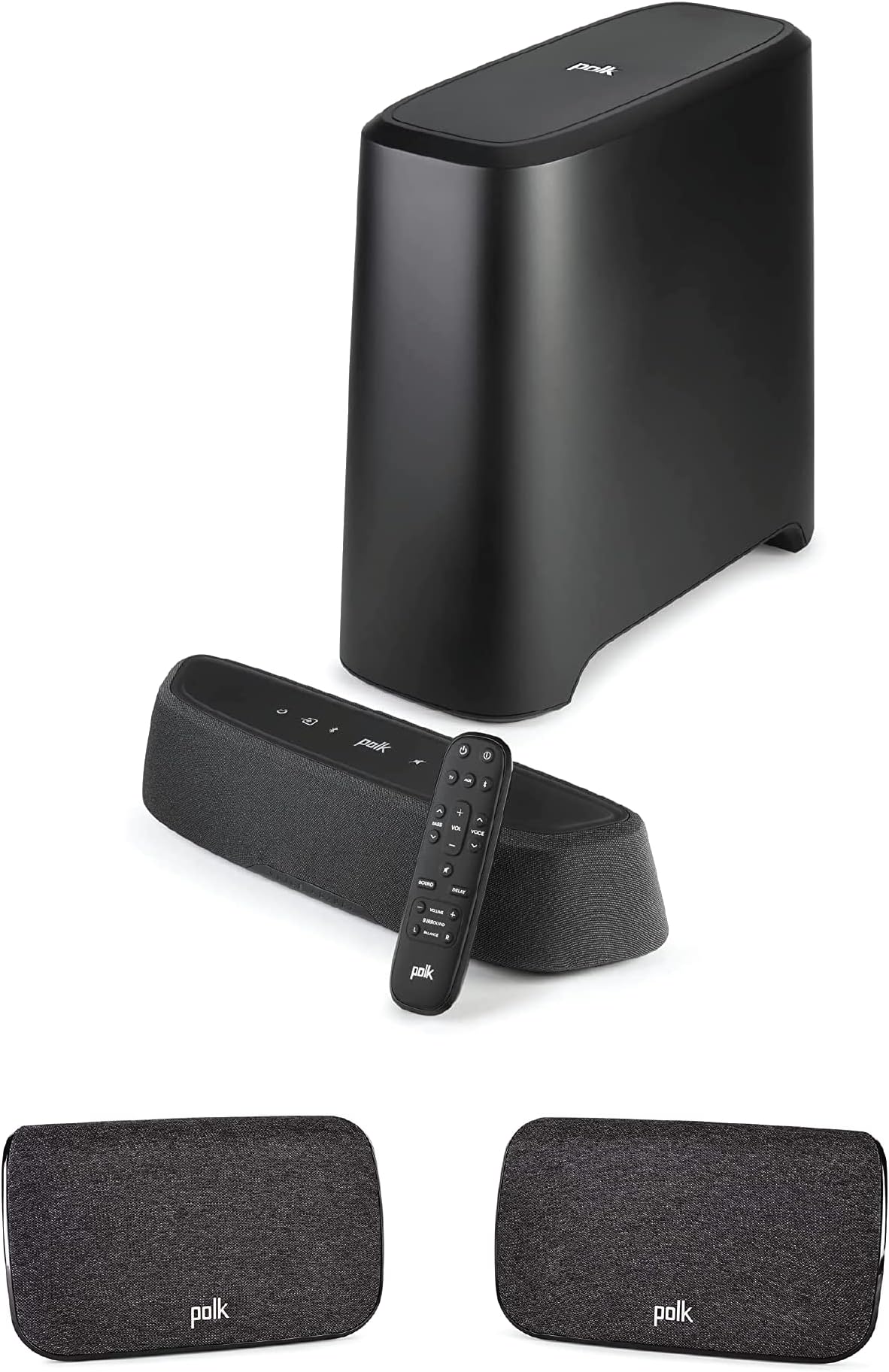 MagniFi Mini AX Sound Bar with Wireless Subwoofer Bundle | Includes SR2 Wireless Surround Speakers