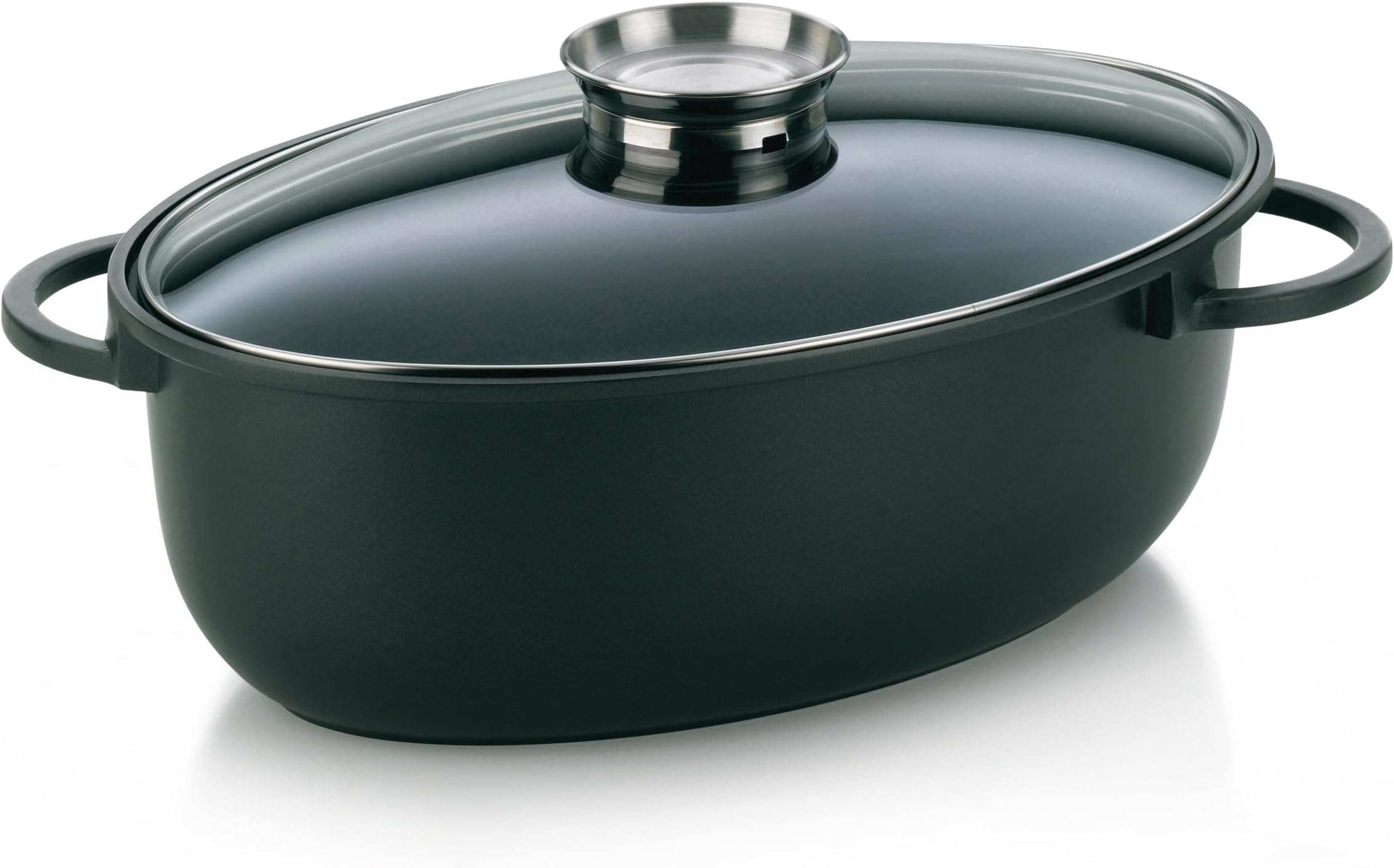 Roaster with glass lid