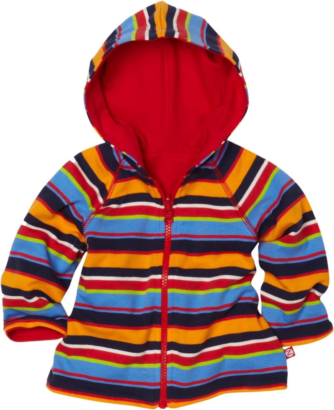 Zutano Multi Stripe Reversible Zip Hoodie