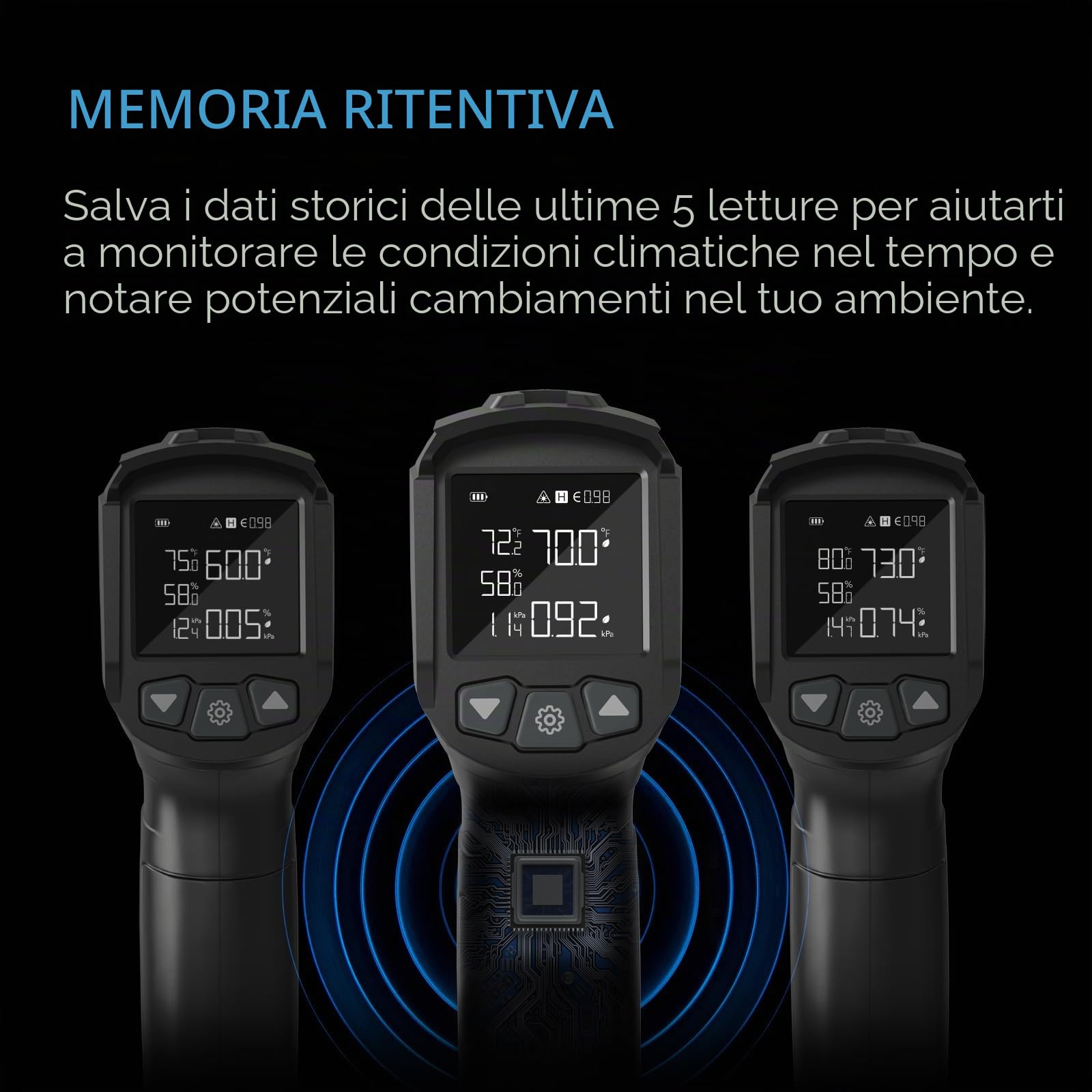 AC Infinity Termometro VPD, monitor ambientale portatile, cattura VPD e temperatura delle foglie, calibra controller intelligenti, gamma di infrarossi di precisione per piante, tende da coltivazione,