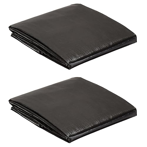 AmazonCommercial Heavy Duty Black Poly Tarp, 6 x 8 ft., 2-Pack