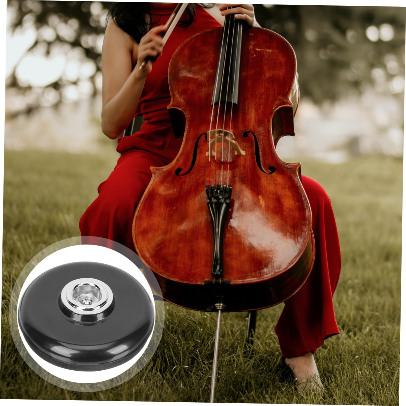 GREENADSCAPE 2pcs Rubber Cello Pad Nonslip Endpin Pad Cello Spike Holder Slide Stand Accessory