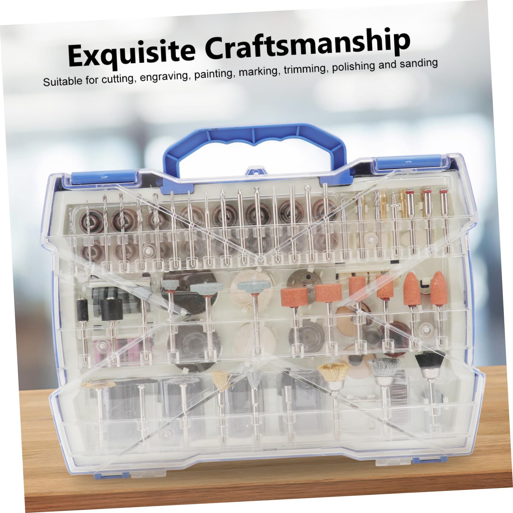 Kit de Accesorios para Herramienta Rotativa de 365 Piezas | Puntas de Acero Goma, Pulido y Rectificado para Bricolaje en Vidrio y Madera
