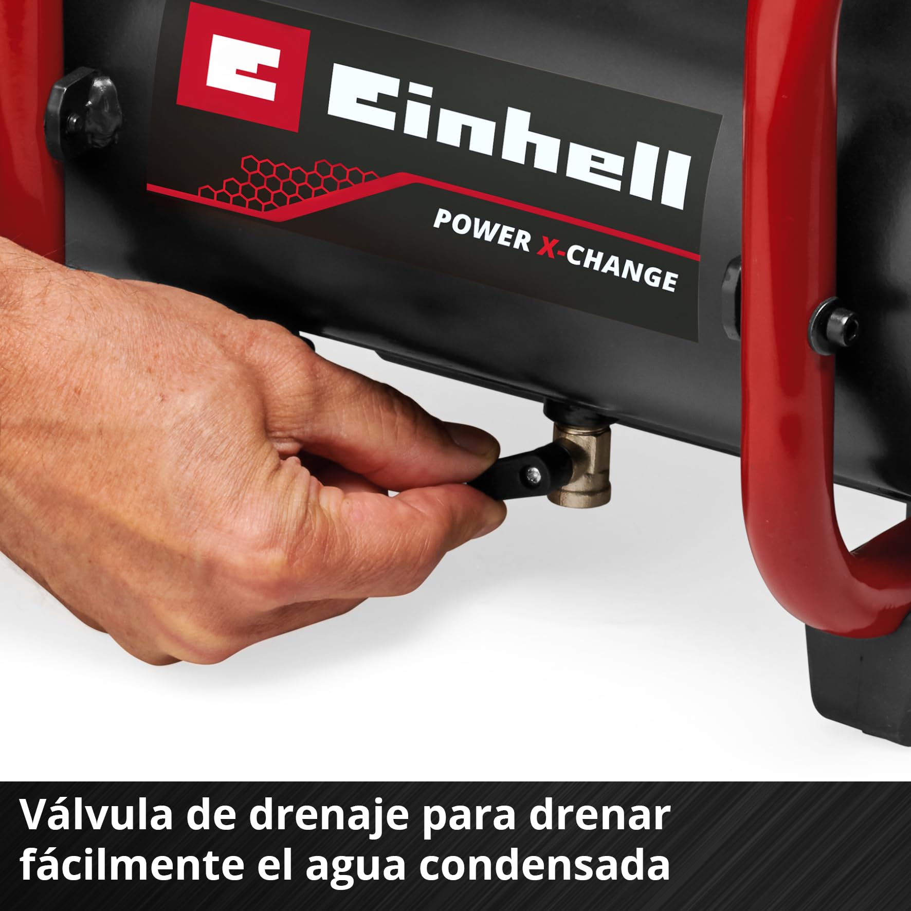 Einhell Compresor con batería TE-AC 36/150 Li OF-Solo Power X-Change (36 V, máx. 8 bar, depósito de 6 l, potencia de aspiración 150 l/min, manómetro, sin aceite, sin batería) | Bomba eléctrica inalámbrica para talleres con tanque de 6L, sin batería TE-AC
