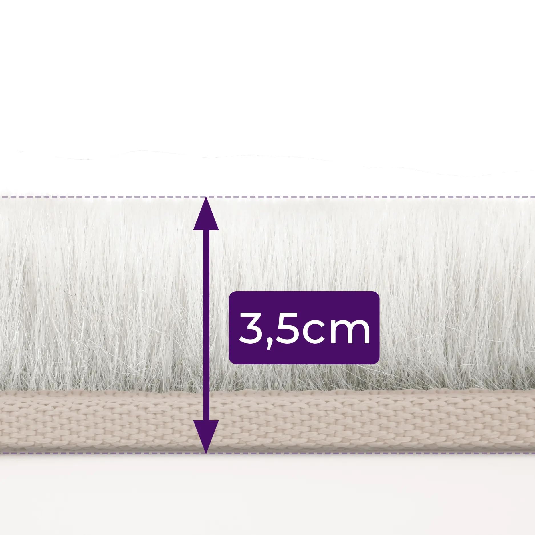 Tappeto shaggy rotondo Ø170 cm bianco Dave - in pelliccia sintetica a pelo lungo - Soffice a pelo lungo per soggiorno, camera da letto e cameretta