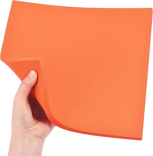 Miniatura 5 de uxcell Hojas de espuma EVA naranja de 10 x 10 pulgadas, 0.394 in de grosor para manualidades y proyectos de bricolaje, 4 unidades