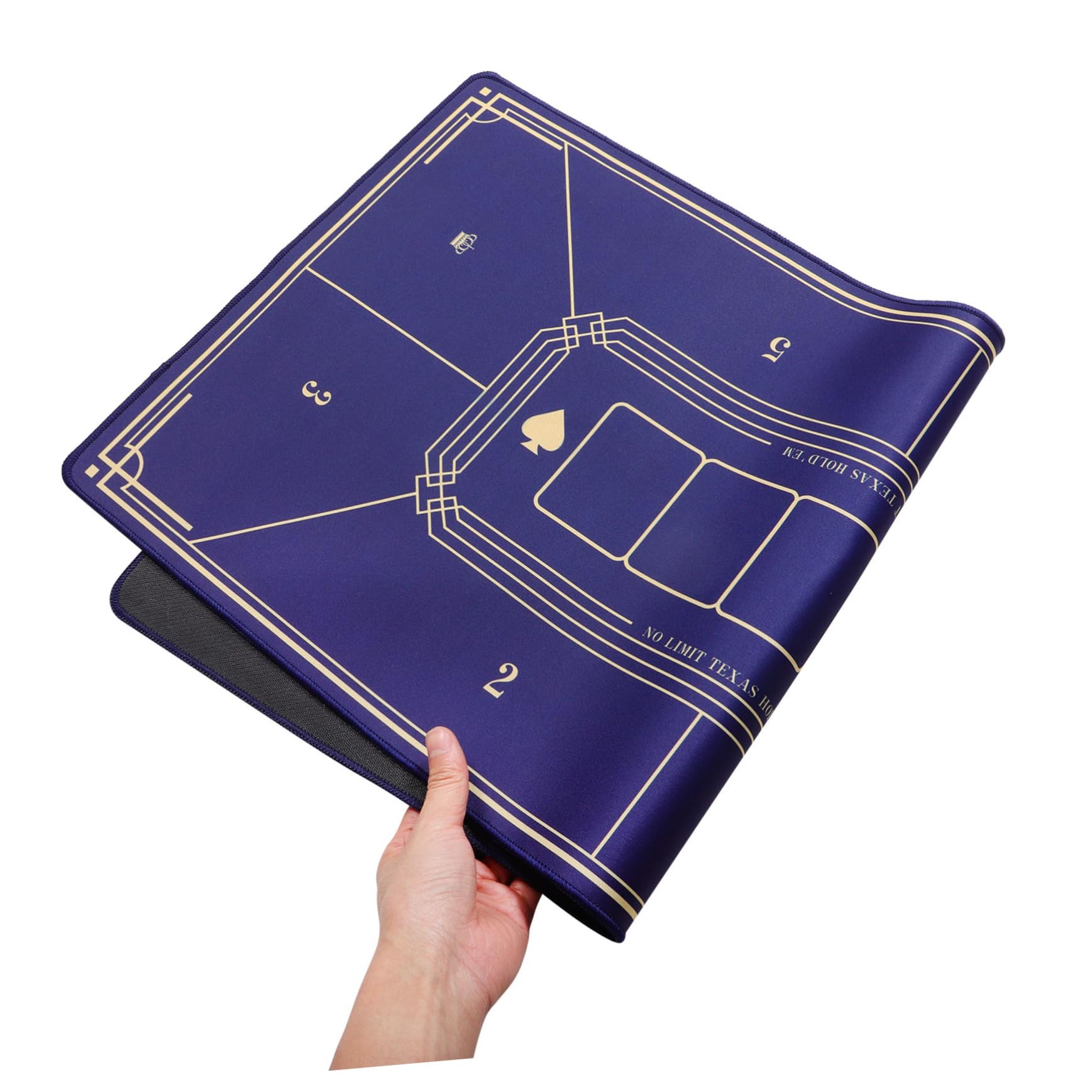 Tapete de Mesa de Póquer Azul Antideslizante y Fácil de Limpiar, Cubierta para Mesas de Ruleta Adecuado para Juegos de Póquer y Entretenimiento en Casa