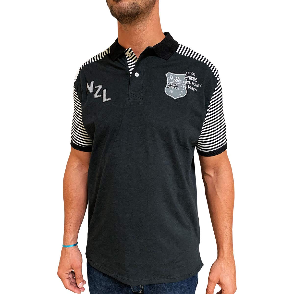Religion Rugby - Camiseta de rugby Classic Marinera ML Blanca