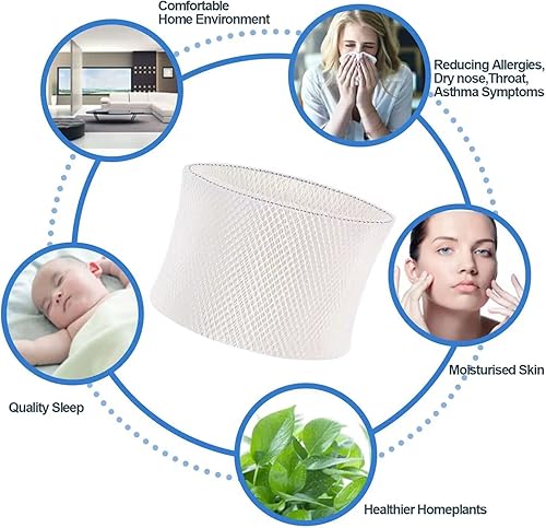 Miniatura 4 de Paquete de 2 filtros de repuesto para humidificador Mainstings, parte # A/H62 filtro de mecha humidificador A/H62