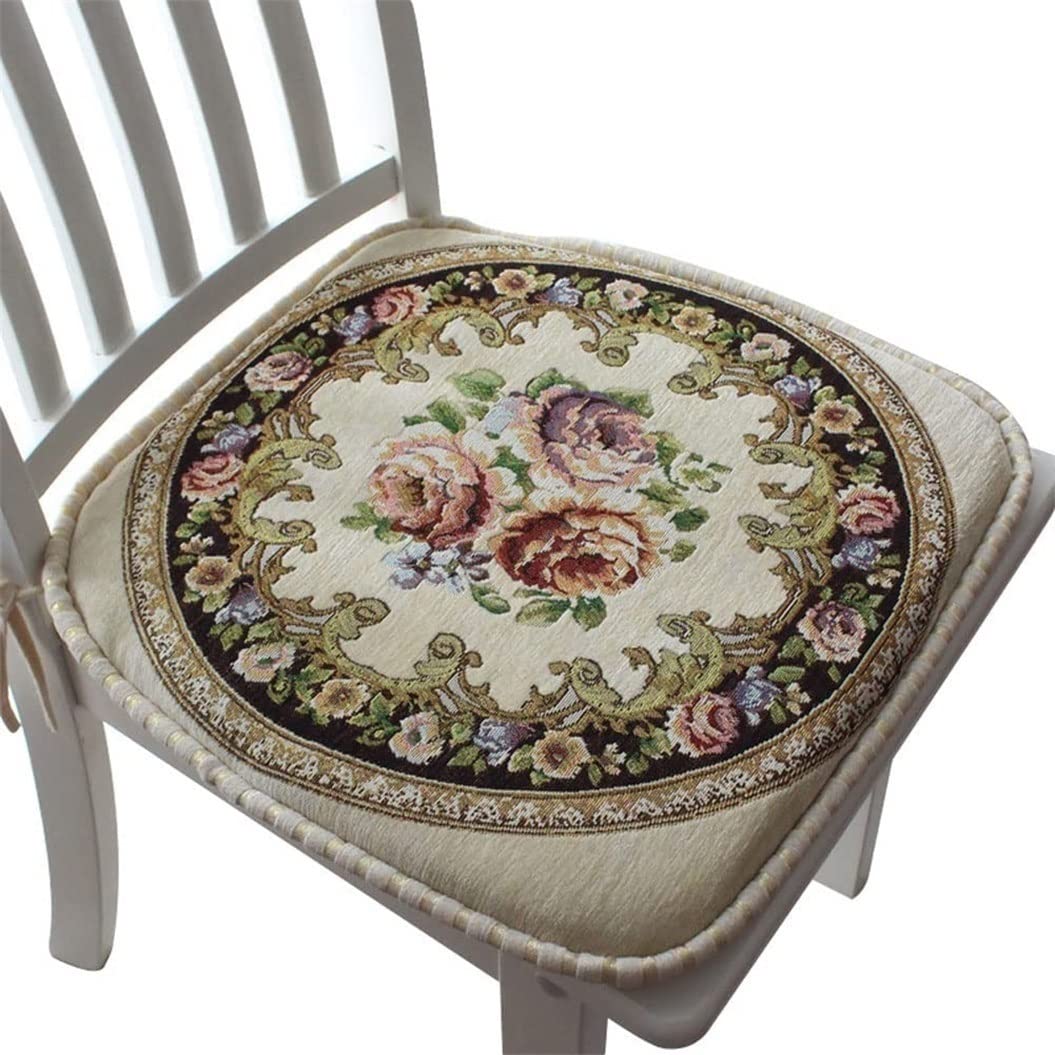Cuscini Per Sedie Con Lacci, Forma A U, In Ciniglia, Spessore 3 Cm, Sfoderabili E Lavabili, Confezione 2 Pezzi 43x45 Cm, Colore Rosso - 2