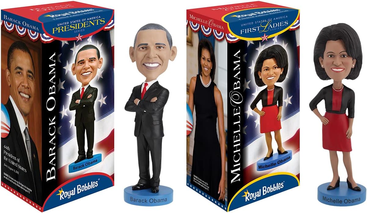 Royal Bobbles Barack Obama & Michelle Obama Bobblehead Bundle Pack