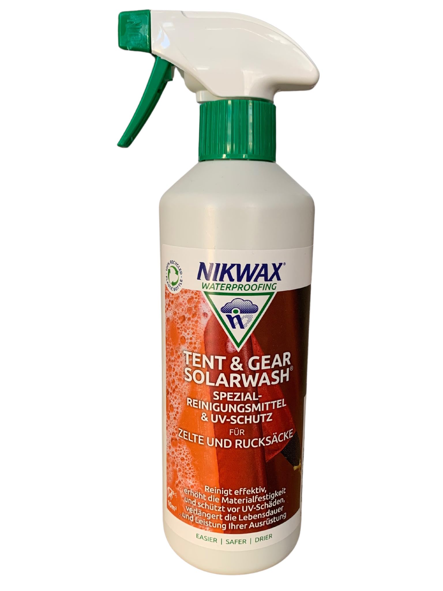 Nikwax Tent & Gear Nettoyant Solaire pour tentes et Sacs, nettoyant Technique et bloqueur d'UV, Spray de 500 ML