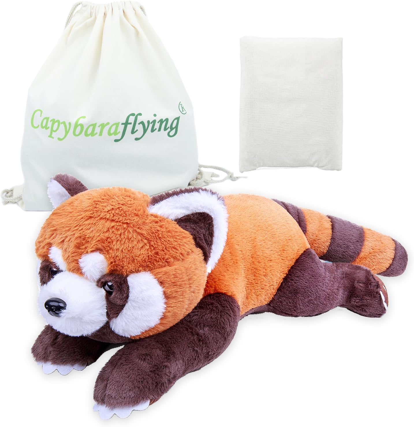 Red Panda Weighted, Lifelike Red Panda Weighted Plush Toy, Cuddly Red Animal Pillow for Cuddling, 21in 4.4lb Microwavable Plush Toy Unique Gift for Children