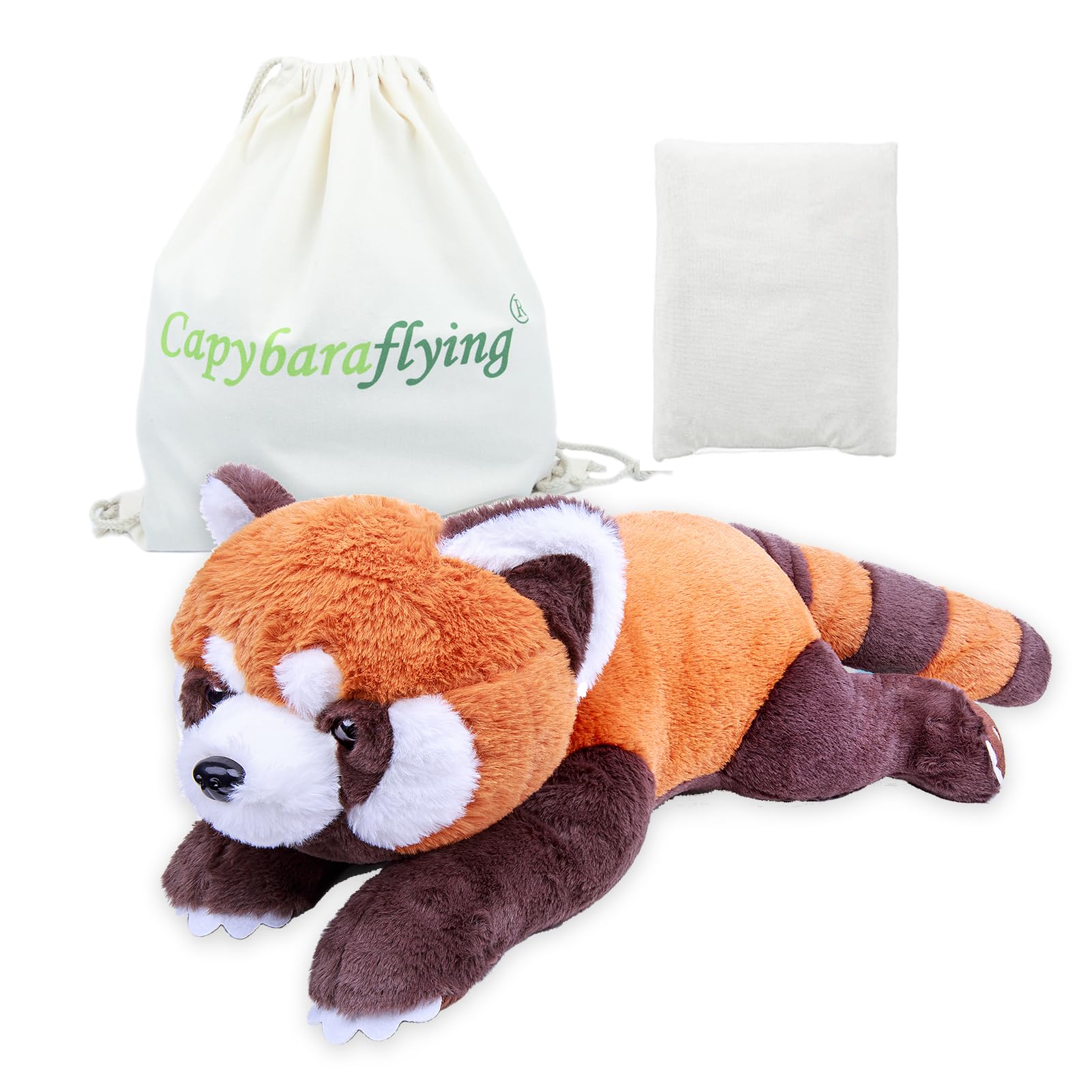 capybaraflying Red Panda Weighted Plush Toy, 21in 4.4lb Red Panda Weighted Plush Toy for Hugging, Microwaveable Plush Pillow Gift for All Ages - Kids, Teens and Adults — image 1