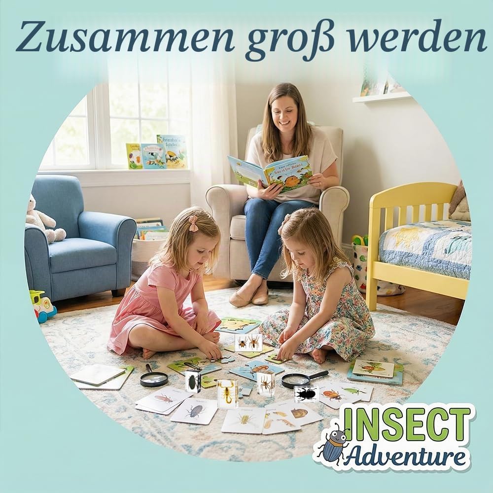 Insekten in Harz Sammlung, Lehrreiches Käfer-Spezimenset für Kinder, Ideal für Vorschule, Klassenzimmer-Naturkunde und Heimdekoration (20 Insect Styles)