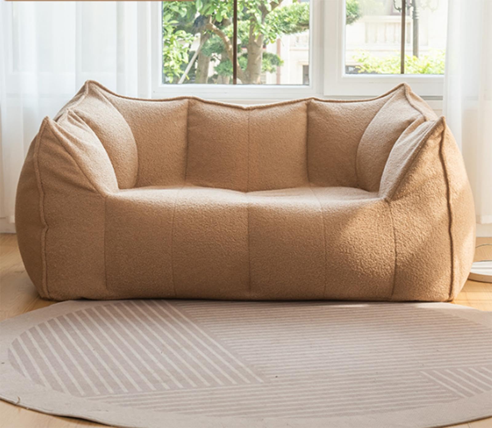 Funda para Respaldo de sofá de Ocio (Solo Funda, sin Relleno), Funda para puf para Adultos, Funda para puf con Almacenamiento de Animales de Peluche Suaves para Muebles de Sala de Estar,D