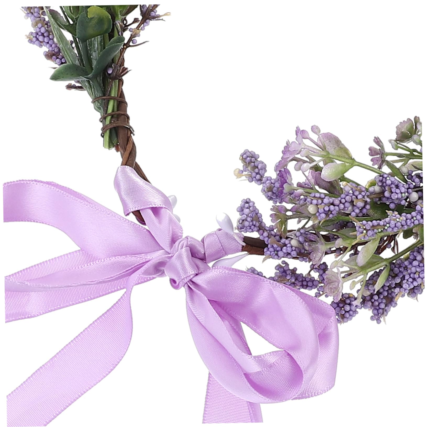 MAGICLULU 3 Piezas de flores hair topper morat accesorios para el cabello de boda diadema de flores moradas tiara tocado de guirnalda de las anillo de pelo ropa