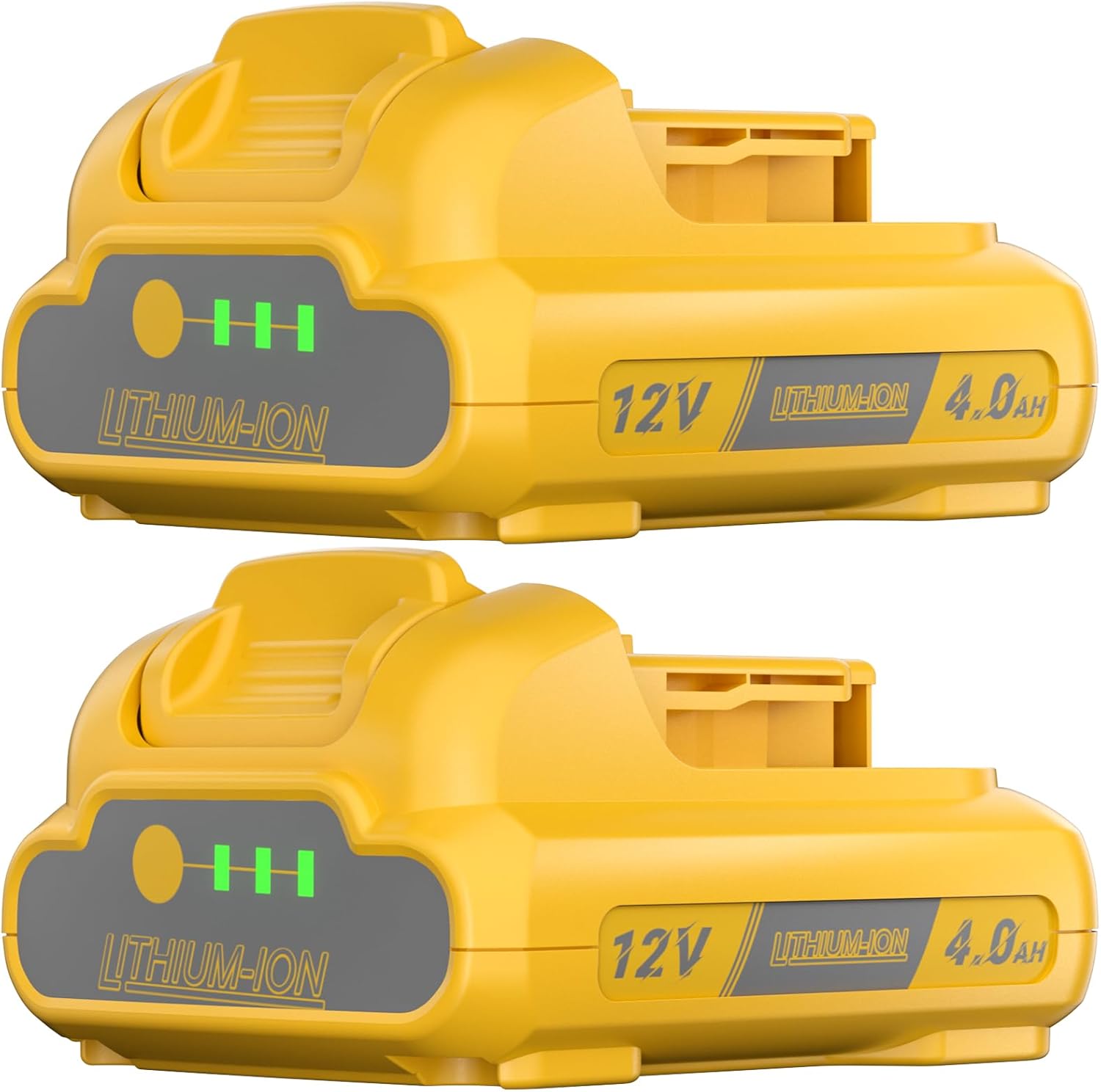 Replacement for Dewalt 12V Battery DCB120 4.0Ah - Replacement for DCB120, DCB121, DCB127 DCB124 - Lithium-Ion Rechargeable Batteries for Dewalt 12volt Cordless Tools 2-Pack