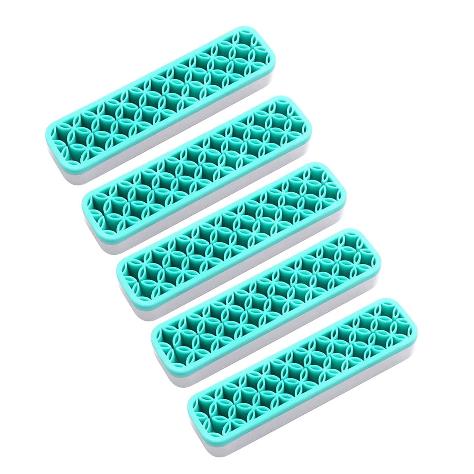 Lot de 5 supports de pinceaux de maquillage portables en silicone multi-usages pour pinceaux et outils d'artisanat